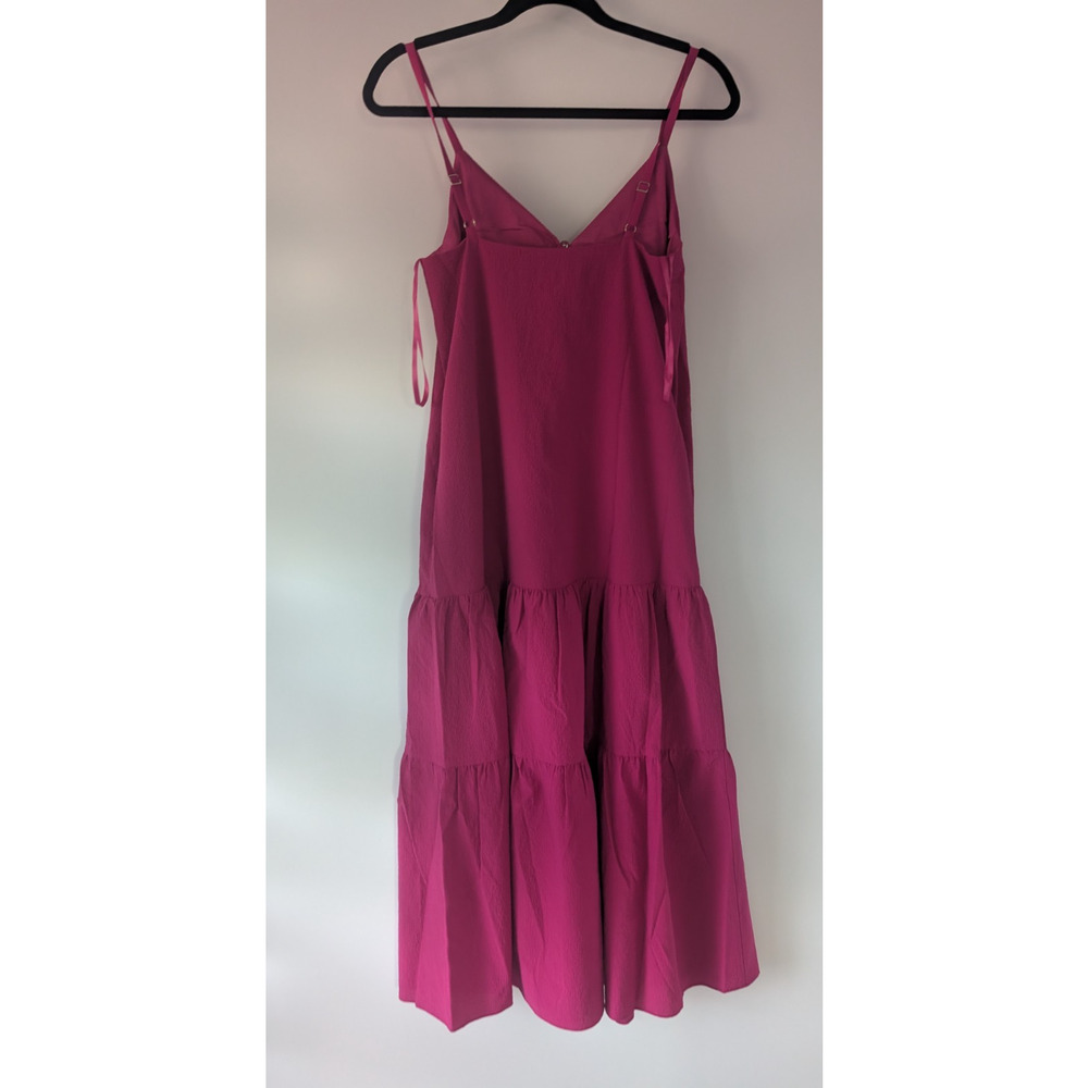 NWT Ted Baker Luaan Button Through Cami Midi Dress Ted 1 /US 4 Dark Pink 9HA77 - Picture 5 of 12